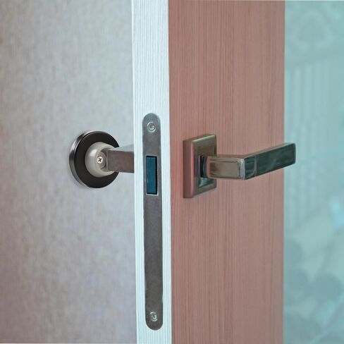 6pcs Concave Wall Door Bumper Stop Gray Rubber Wall Mount Door stoppers Silver Stainless Round Door Knb Stop Protector Prevent Door Handle Damage Shield Walls, Easy to Install in Kuwait