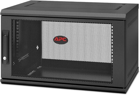 APC/Schneider Electric - AR106SH4 - Netshelter Wx 6u Single Hinged Wall-Mount Enclosure 400mm Deep, Black in Saudi Arabia