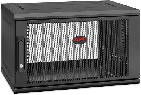 APC/Schneider Electric - AR106SH4 - Netshelter Wx 6u Single Hinged Wall-Mount Enclosure 400mm Deep, Black in Saudi Arabia