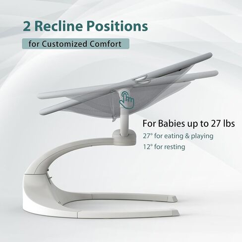 Baby Swings for Infants, Obee Odee Baby Swing, Infant Swing with 5 Speeds, 12 Lullabies, Portable Baby Swing, 360° Rotating Seat, Adapter & Battery Operated, Indoor & Outdoor Use (Gray) in Saudi Arabia