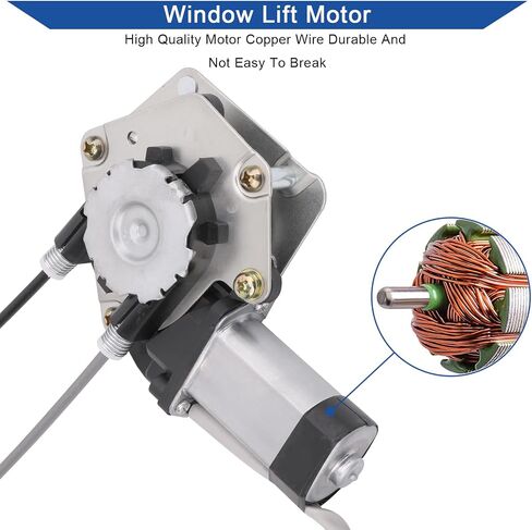 741-769 Front Passenger Side Power Window Lift Regulator with Motor Compatible with Jeep Cherokee XJ 1997-2001 Replacement OEM 55154958AI in Saudi Arabia