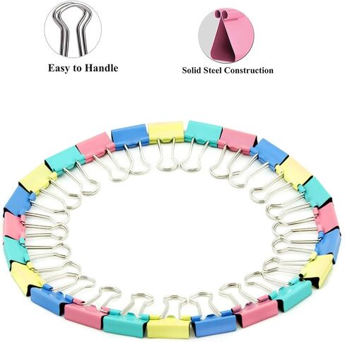 120 Pcs Mini Binder Clips 15mm, Smal Paper Clips Colored for Office in Saudi Arabia