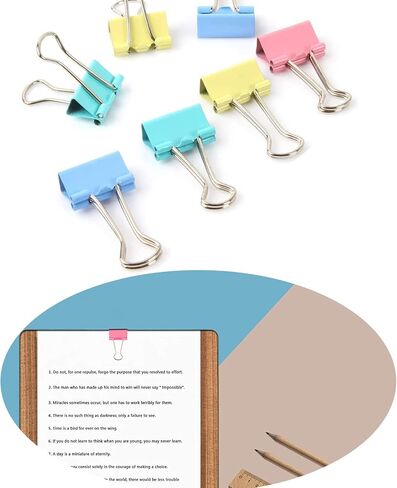 120 Pcs Mini Binder Clips 15mm, Smal Paper Clips Colored for Office in Saudi Arabia