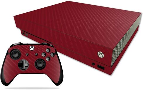 غلاف MightySkins من ألياف الكربون لجهاز Microsoft Xbox One X - برتقالي | لمسة نهائية واقية ومتينة من ألياف الكربون | سهل التطبيق والإزالة وتغيير الأنماط | صنع في الولايات المتحدة الأمريكية in Saudi Arabia
