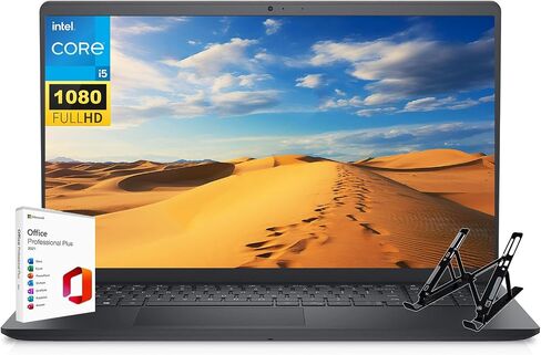 Dell Inspiron 15 Laptop, 15.6" FHD LED Touchscreen, Intel Core i7-1355U(Up to 5GHz, 10 Cores), 32GB RAM, 1TB SSD, Webcam, Windows 11 Home & Microsoft Office Lifetime License, Wi-Fi 6, Computer Stand in Saudi Arabia
