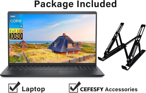Dell Inspiron 15 Laptop, 15.6" FHD LED Touchscreen, Intel Core i7-1355U(Up to 5GHz, 10 Cores), 32GB RAM, 1TB SSD, Webcam, Windows 11 Home & Microsoft Office Lifetime License, Wi-Fi 6, Computer Stand in Saudi Arabia
