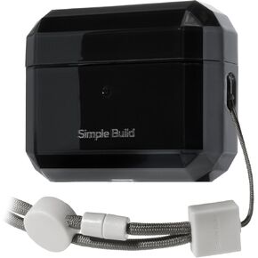غطاء حافظة AirPods Pro الثاني بهيكل مركب وغطاء صلب لامع مع حبل Safly (لافندر)