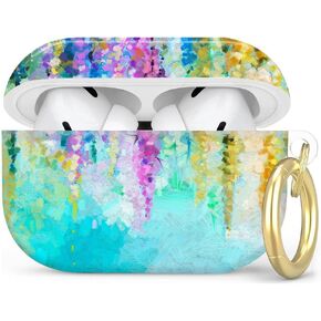 متوافق مع غطاء حافظة AirPod Pro الجيل الثاني/الأول مع سلسلة مفاتيح، حافظة سماعة رأس لاسلكية واقية كاملة مضادة للصدمات لجهاز Airpod Pro 2023/2022/2019 (Bohe Art Work) in Kuwait