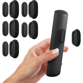 Nearockle 5 Pack Magnetic Remote Control Holder Wall Mount, Upgraded Silicone Remote Control Organizer Strong Adhesive TV Remote Charger Holder Caddy Back of TV (Black)