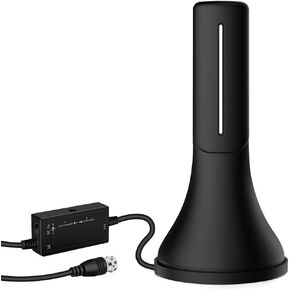 HDTV Antenna - Newest Portable Indoor Digital Antenna, 50 Mile Long Range with Amplifier Signal Booster for 4K HD VHF UHF Local TV Channels with 13ft Coaxial Cable Support All Television