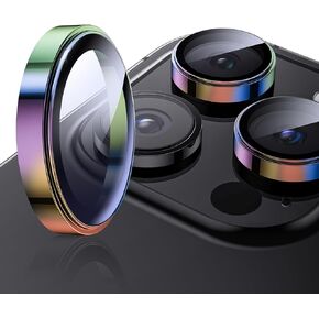 Hoerrye for iPhone 16 Pro Max/iPhone 16 Pro Camera Lens Protector - [1:1 Keep Original Lens Design ＆ 10X shatterproof] TOP 9H+ Tempered Glass Camera Screen Cover Case Friendly,Black Titanium