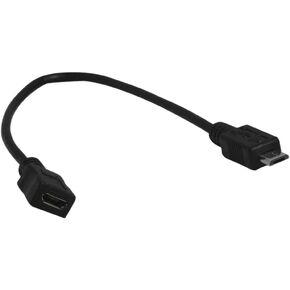 YCS basics 6 inch USB Micro Male to Female OTG Extension Cable