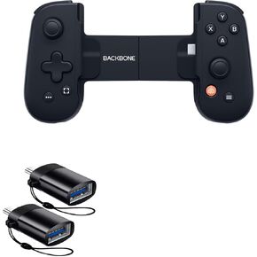 BoxWave Cable Compatible with Backbone One (Android) - USB-C to A PortChanger (2-Pack), USB Type-C OTG USB Portable Keychain - Slate Black