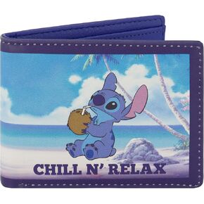 Concept One Disney's Stitch Bifold Wallet in a Decorative Tin Case, Multi