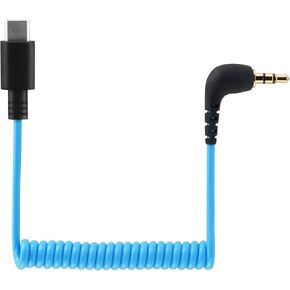 Mic Adapter for DJI MIC 1, MIC 2 MIC2 Wireless Microphone to iPhone 15/15 Pro Max, Samsung, Android Smartphone USB C to 3.5mm TRS OTG Audio Cable DAC Coiled Aux Cord