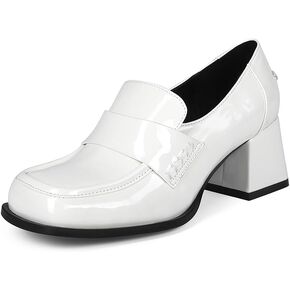 حذاء بدون كعب أسود للنساء، حذاء كاجوال عصري بمقدمة مربعة سهل الارتداء، حذاء بكعب سميك للنساء، حذاء رسمي مريح، حذاء مكتب للنساء. in Kuwait