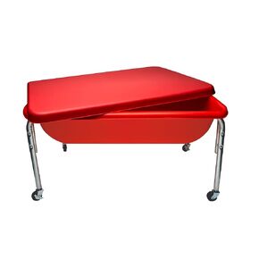 Children's Factory 18" Small Sensory Table, Sandbox with Lid, Water Table for Kids, Blue