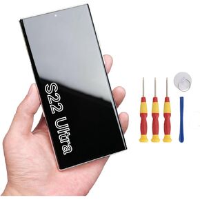 Bewinner for Galaxy S22 Ultra S908U S908W TFT Screen Touch Assembly with Frame Original Size, Without Fingerprint Function, Phone Digitizer Fully Assembled Screen Replacement Kit with Tools