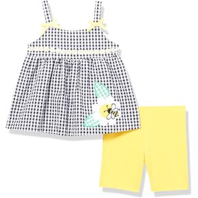 Bonnie Jean baby-girls Baby Girls, Toddler Girls Applique Daisy and Bee Summer Short Set
