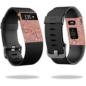 MightySkins Skin Compatible with Fitbit Charge HR Cover Skins Sticker Watch Pink Marble