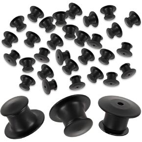 Metal Pin Backs, DECYOOL 15 Pcs Black Locking Pin Keepers Locking Clasp Needle Back Lock for DIY Crafts Brooches Lapels Needles