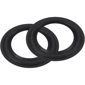 MECCANIXITY Rubber Speaker Foam Edge Surround Rings 3 Inch 47mm x 75mm Perforated Subwoofer Rings Replacement Parts for Speaker Repair or DIY Black 2 Pcs