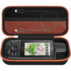 Travel Carrying Case for Garmin GPSMAP 67i/66i/79sc/79s/67/64sx/65/65s Hiking Handheld GPS, Satellite Communicator Storage Bag Organizer Box with Mesh Pocket for USB Cable