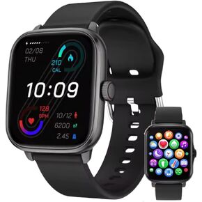Smart Watch, 1.96" for Men Women (Answer/Make Call), Fitness Tracker with 100+ Sport Modes, IP68 Waterproof, Heart Rate/Sleep Monitor, Spo2, Pedometer, Activity Tracker for Android iOS, V71-2