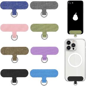 8 Pack Phone Lanyard Patch, Universal Cell Phone Tether Tab, Phone Strap Replacement Part for Cell Phone, Phone Case Patch(Color)