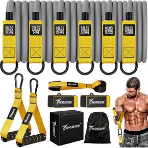 Heavy Resistance Bands, 350lbs Exercise Bands with Handles, Workout Bands for Working Out Men, Weight Bands Set with Door Anchor and Ankle Straps, Home Gym Fitness Strength Training Equipment