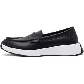 OrthoComfoot Women's Orthopedic Slip-On Loafers Walking Shoes: Comfortable Plantar Fasciitis Dress Shoes with Arch Support, Casual Orthotic Leather Oxfords for Foot and Heel Pain Relief