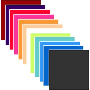 12 Pcs Correction Lighting Gels Sheets, Colored Film Transparent Light Color Gels for Photography Led Reading Photo Studio Flashlight Video (16X20Inches)