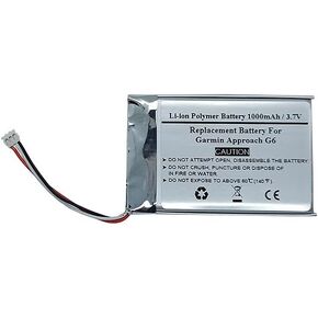 1000mAh 3.7V GPS Navigator Replacement Battery for Garmin Approach G6, KF40BF45D0D9X
