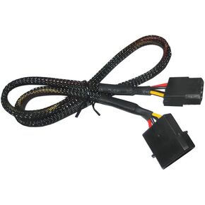 Coolerguys 4 Pin Molex Male to Female Black Sleeved Power Extension Cable, Braided Nylon, Multi-Functional, Power Extension Cable for Case Fan - 24 inches