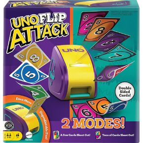 Mattel Games ​UNO Attack Jurassic World Domination Card Game for Kids & Family Night with Dinosaur Card Launcher, Lights & Sounds