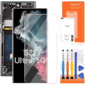 TFT for Samsung Galaxy S22 Ultra Screen Replacement for Samsung S22 Ultra LCD Display SM-S908B SM-S908U1 LCD Digitizer Touch Screen Assembly with Frame (No Fingerprint)