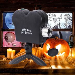 Halloween Window Projector, Halloween Christmas Decorations Projector Lights, 12 Mini Movies for Halloween Decor Home Indoor Christmas Party Decorations