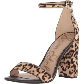 Sam Edelman Yaro Ankle Strap Sandal Heel Classic Nude Leather 6.5 W