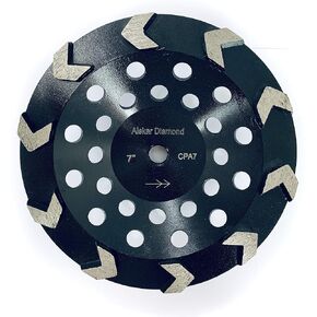 ADCPA 7 inch Diamond Grinding Cup Wheel Premium Arrow-Shape Segmented Cup (7")