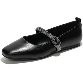 Cape Robbin Ballet Flats Shoes for Women - Rhinestone Flats Shoes Women Dressy Comfortable Ballet Shoes - Comfortable Flats Shoes Women Dressy (Tammy)