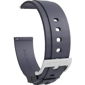 Montreux 22mm Premium Quick Release FKM Rubber Watch Strap Band for Rolex, Omega, TAG Heuer, Seiko & More (Black)