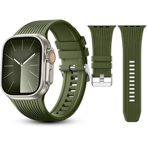 Odbeai Classic Sport Band Compatible with Apple Watch Ultra 2/Ultra Band, Compatible with Apple Watch Bands for Men Women 49mm 46mm 45mm 44mm 42mm, Soft Rugged Strap for iWatch Band Series SE 10 9-1