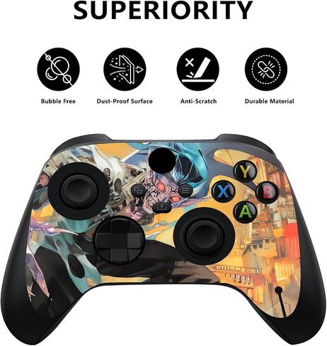 PlayVital Bat Demon Custom Vinyl Skins for Xbox Core Wireless Controller, Wrap Decal Cover Stickers for Xbox Series X Console Controller in Saudi Arabia