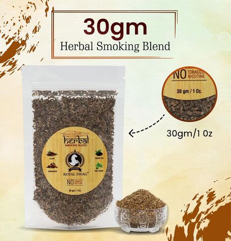 Ayurvedic Herbal - 100% Tobacco Free & 100% Nicotine Free Organic Herbs Mix Blend 20 Gram (0.7 oz) in Kuwait
