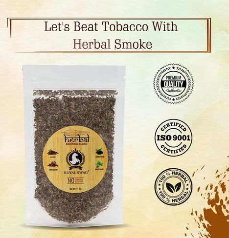 Ayurvedic Herbal - 100% Tobacco Free & 100% Nicotine Free Organic Herbs Mix Blend 20 Gram (0.7 oz) in Kuwait