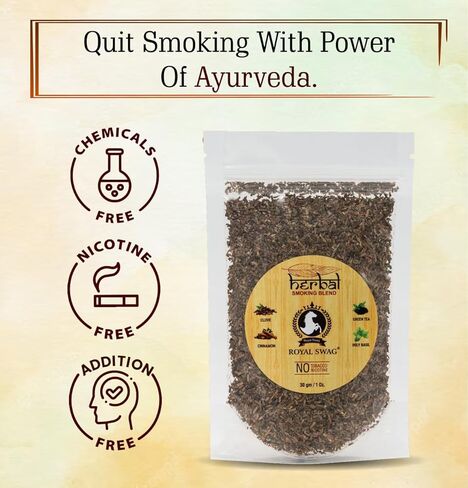 Ayurvedic Herbal - 100% Tobacco Free & 100% Nicotine Free Organic Herbs Mix Blend 20 Gram (0.7 oz) in Kuwait