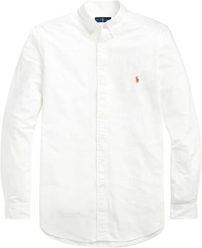 Polo Men's Long Sleeve Classic fit Oxford Shirt Solid Fit for Business Casual Tops-Proudly of U.S Polo in Saudi Arabia