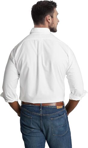 Polo Men's Long Sleeve Classic fit Oxford Shirt Solid Fit for Business Casual Tops-Proudly of U.S Polo in Saudi Arabia