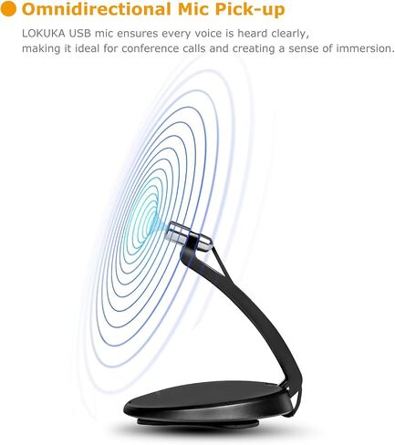 PC USB Microphone, Podcast Condenser Mic with Foldable Tripod Mute Switch for Streaming, Gaming, Podcasting, Recording, Chatting, Twitch, YouTube, on Computer, Laptop, PS4/5 Plug & Play in Saudi Arabia