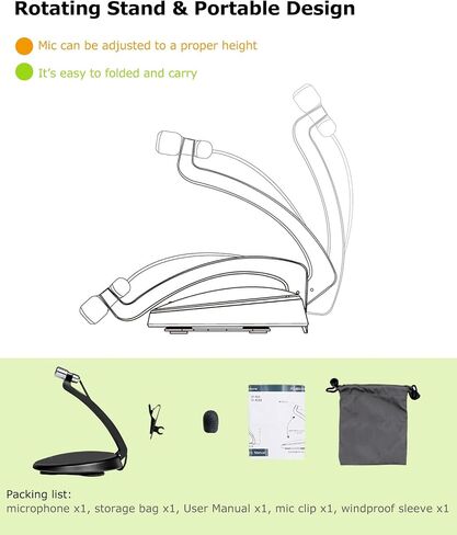 PC USB Microphone, Podcast Condenser Mic with Foldable Tripod Mute Switch for Streaming, Gaming, Podcasting, Recording, Chatting, Twitch, YouTube, on Computer, Laptop, PS4/5 Plug & Play in Saudi Arabia